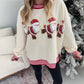 🎅Xmas Hot Sales - 49% OFF😍Women's Skating Santa Sequin Pullover