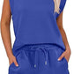 💕Last Day Promotion 49% OFF🔥Women's Cap Sleeve Crewneck Top & Drawstring Shorts 2-Piece Set