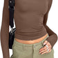 🏆Limited Sale 49% OFF🔥Women’s Basic Slim Open Navel T-shirt