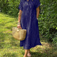 💃LAST DAY SALE 49% OFF👗Women's Loose Midi Striped Shirt Dress with Pockets