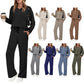 💖2026 Autumn’s Sale 70% OFF🍂✨Effortless Comfort | Women's V-Neck Knit Top & Pants 2-Piece Lounge Set