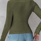 ⏰Last Day 50% OFF🍂Womens U-Neck Built-in Bra Long Sleeve Ribbed Top