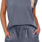 💕Last Day Promotion 49% OFF🔥Women's Cap Sleeve Crewneck Top & Drawstring Shorts 2-Piece Set