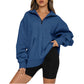 🎉2026 Hot Sale 50% OFF💞🔥Women's Half Zip Sweatshirt Hoodless Hoodie Stand Collar Top