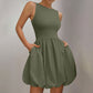 💕Last Day Promotion 49% OFF👗2025 Round Neck Bubble Dress with Pockets
