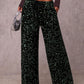 🛍️🍂LAST DAY SALE 70% OFF👍✨Women's Glitter Fashion Adjustable Drawstring Slimming Elastic Waist Straight-Leg Pants