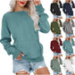 💖2026 Autumn’s Sale 70% OFF✨🍂Women's Crewneck Hoodless Sweatshirt With Kangaroo Pocket Longsleeve Oversized Pullover