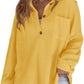 💖2026 Autumn’s Sale 70% OFF✨🍂Women’s Oversized Waffle Shirts Tops Button V Neck Long Sleeve Blouses