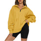 🎉2026 Hot Sale 50% OFF💞🔥Women's Half Zip Sweatshirt Hoodless Hoodie Stand Collar Top