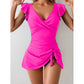 🏖️Last Day Special Sale 49% OFF🩱Women’s One Piece Swimdress Tummy Control Ruffle Swimsuit
