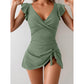 🏖️Last Day Special Sale 49% OFF🩱Women’s One Piece Swimdress Tummy Control Ruffle Swimsuit