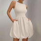 💕Last Day Promotion 49% OFF👗2025 Round Neck Bubble Dress with Pockets