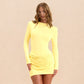 💃Last Day Sales -50% OFF🎉Women's Sexy Ruched Long Sleeve Bodycon Dress