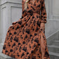💃LAST DAY SALE 49% OFF🔥Women's Printed Long Sleeved V-neck Dress
