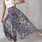 ⏳Limited-time 50% OFF⏰Casual Floral Print Shirred Wide Leg Skirt Pants