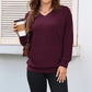 💖2026 Autumn’s Sale 70% OFF✨🍂Women's Hoodless V-neck Sweatshirt With Kangaroo Pocket Longsleeve Oversized Casual Style Shirt