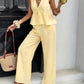 🏖️Limited Time Sale 50% OFF!🌞Women's 2-Piece Striped Tie-Waist Co-ord Set – Sleeveless Blouse & Wide-Leg Trousers 💫🌿  Vintage Boho Style • Casual Commuter Wear • Lightweight & Flowy💃