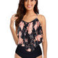 Womens Swimsuit, Printed Two Piece Spaghetti Strap Swimsuit for Pool Party