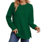 Women's Side Split Crewneck Tunic Sweatshirt