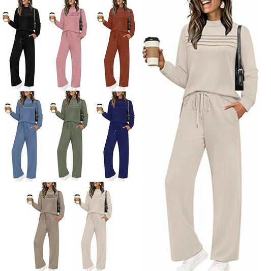 🔥LAST DAY SALE 60% OFF👍✨2026 New Women's Mock Neck Long Sleeve Lounge Set