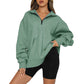 🎉2026 Hot Sale 50% OFF💞🔥Women's Half Zip Sweatshirt Hoodless Hoodie Stand Collar Top