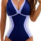💥LAST DAY SALE 60% OFF🏖️🩱Color Block Tummy Control One-Piece Swimsuit