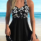 🔥LAST DAY SALE 70% OFF👙Women's Plants Print V Neck Swimdress & Tankini Set 