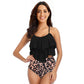 Womens Swimsuit, Printed Two Piece Spaghetti Strap Swimsuit for Pool Party
