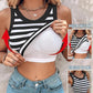 💥LAST DAY SALE 50% OFF🍃💖Round Neck Built-in Bra Ribbed Tank Top