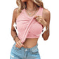 💥LAST DAY SALE 50% OFF🍃💖Round Neck Built-in Bra Ribbed Tank Top