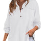 💖2026 Autumn’s Sale 70% OFF✨🍂Women’s Oversized Waffle Shirts Tops Button V Neck Long Sleeve Blouses