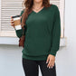 💖2026 Autumn’s Sale 70% OFF✨🍂Women's Hoodless V-neck Sweatshirt With Kangaroo Pocket Longsleeve Oversized Casual Style Shirt