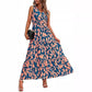 🎉Last Day Promotion 50% OFF💃Women's Summer Bohemian Sleeveless V Neck Floral Print Maxi Dress