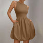 💕Last Day Promotion 49% OFF👗2025 Round Neck Bubble Dress with Pockets