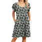 Women's Casual Floral Summer Dress with Ruffle Sleeves Crewneck Flowy Swing Mini Dress with Pockets Bohemian Style Shortsleeve Womenswear summerwins