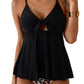 🩱Last Day Sale 50% OFF💥🏊Women's Two Piece Tummy Control Cutout Tie Knot Tankini Swimsuits