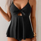 🩱Last Day Sale 50% OFF💥🏊Women's Two Piece Tummy Control Cutout Tie Knot Tankini Swimsuits