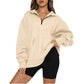🎉2026 Hot Sale 50% OFF💞🔥Women's Half Zip Sweatshirt Hoodless Hoodie Stand Collar Top
