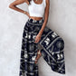 ⏳Limited-time 50% OFF⏰Casual Floral Print Shirred Wide Leg Skirt Pants