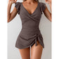🏖️Last Day Special Sale 49% OFF🩱Women’s One Piece Swimdress Tummy Control Ruffle Swimsuit