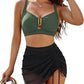 👙Last Day Sale 50% OFF💃Women's High Waisted Bikini Sets U-Wire Tummy Control Swimsuit