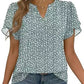 💥2026 Hot Sale 49% OFF👚Women's Dressy Casual Shirts Short Sleeve V Neck Work Blouse
