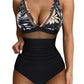 💥Last Day Special Sale 49% OFF💃 Women's Contrast Mesh Ruched One-piece Swimsuit