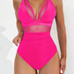 💥Last Day Special Sale 49% OFF💃 Women's Contrast Mesh Ruched One-piece Swimsuit