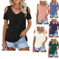 💥Last Day Special Sale 49% OFF👚Womens Summer Short Sleeve Off-Shoulder Cold Shoulder Basic Tees