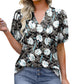 🔥Limited time Sale 49% Off🔥Women's V Neck Floral Print Vintage Shirt Fashion T-Shirt