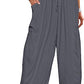 🔥Last Day Promotion 49% OFF❤️Women‘s Linen Blend Oversize Loose Wide Leg Pants with Pockets