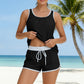 🩱Last Day Sale 50% OFF💃Women's Modest Two Piece Bathing Suit Scoop Neck Tankini Swimsuit