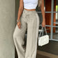 ⏳Last Day Sale Only ￡15.99!!👖💥Women's High-Waisted Straight Leg Trousers – Front seam & elastic back – Versatile, comfortable & perfect for office or casual wear✨🌸