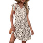 ⏰2026 Hot Sale 50% OFF💃Women's Summer Ruffle Sleeve V Neck Loose Swing Dress with Pockets
